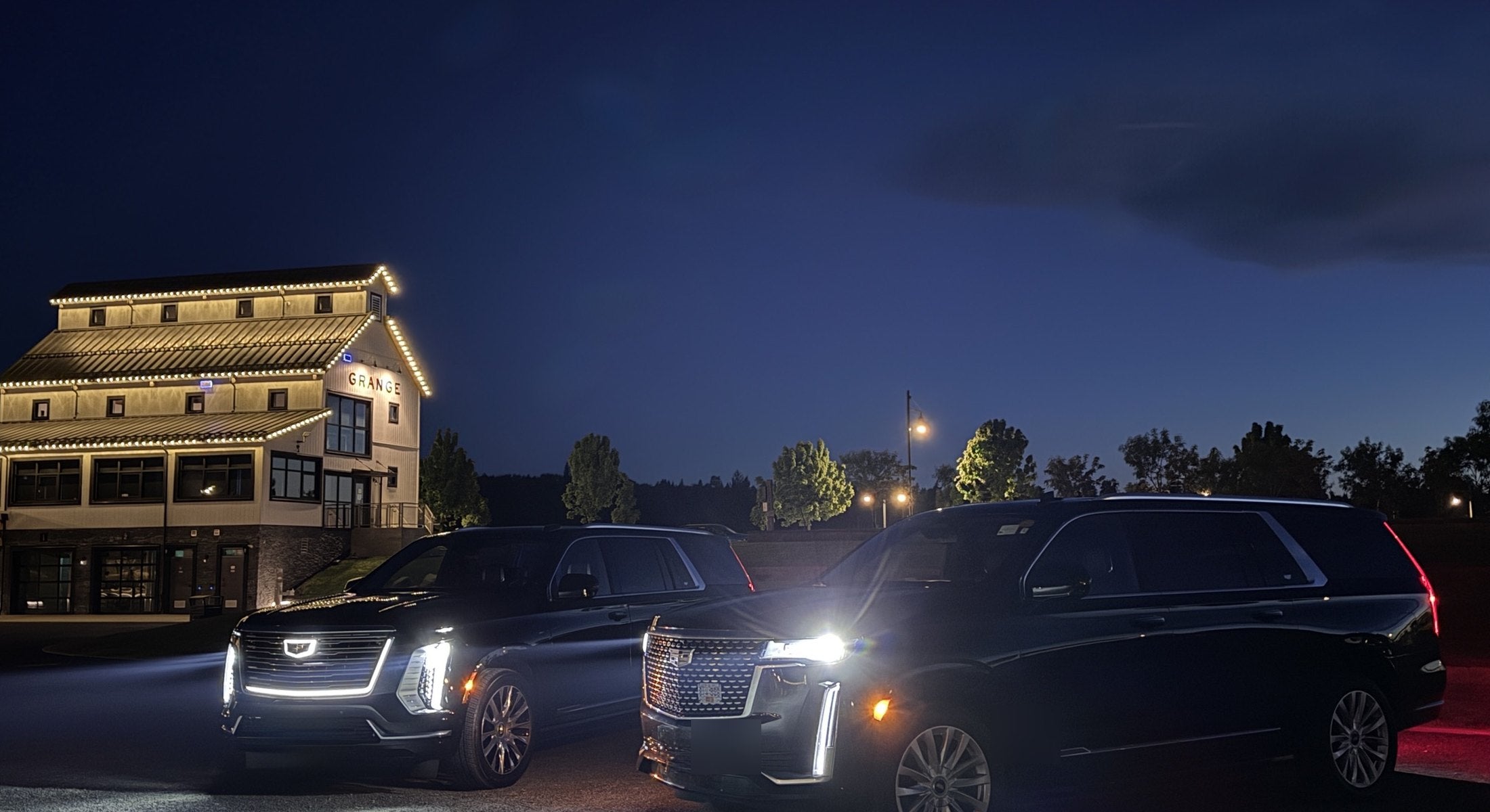 Two real Cadillac Escalade vehicles for Vancouver limo service